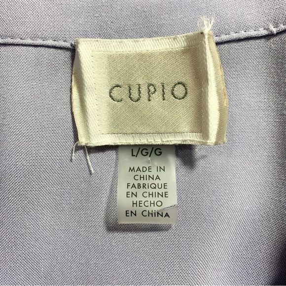 Cupio Button Down Tunic Crochet Shirt Large - Picture 7 of 10